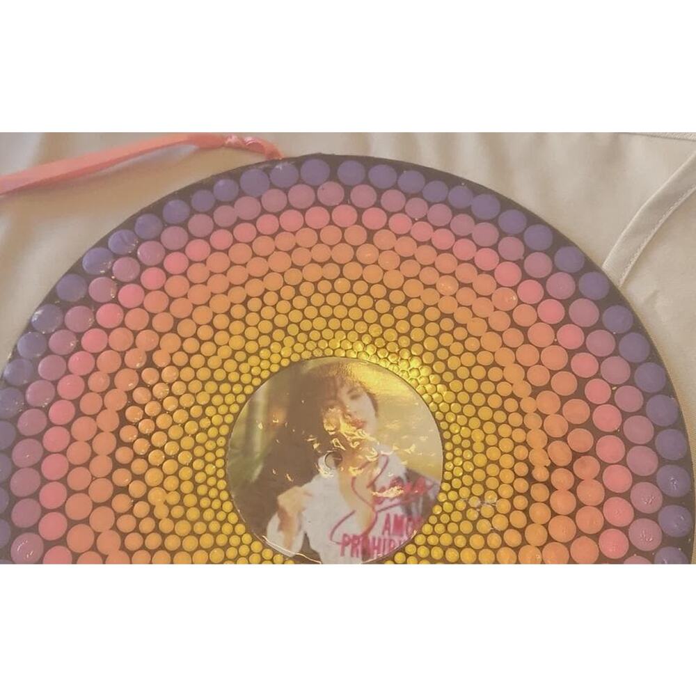 Selena Quintanilla Mandala Wall Art: Hand Painted Boho Decor - Picture 2 of 3